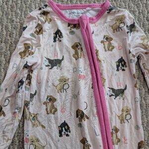 Angel Dear Pink Dog Patterned Zippie 18-24M